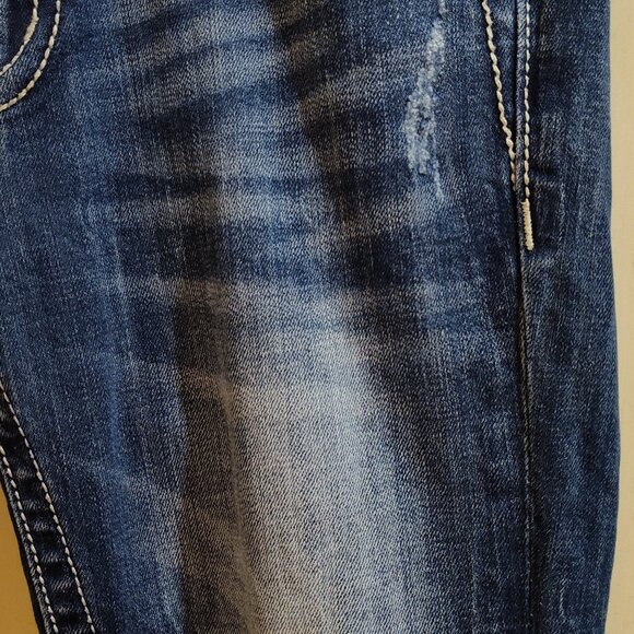 Miss Me Easy Capri Embellished Thick Stitched Jeans Size 27 Style JP5873EP - Picture 9 of 13
